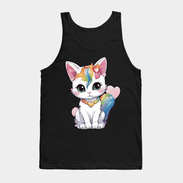 I Adore You Baby Cat Tank Top by animegirlnft